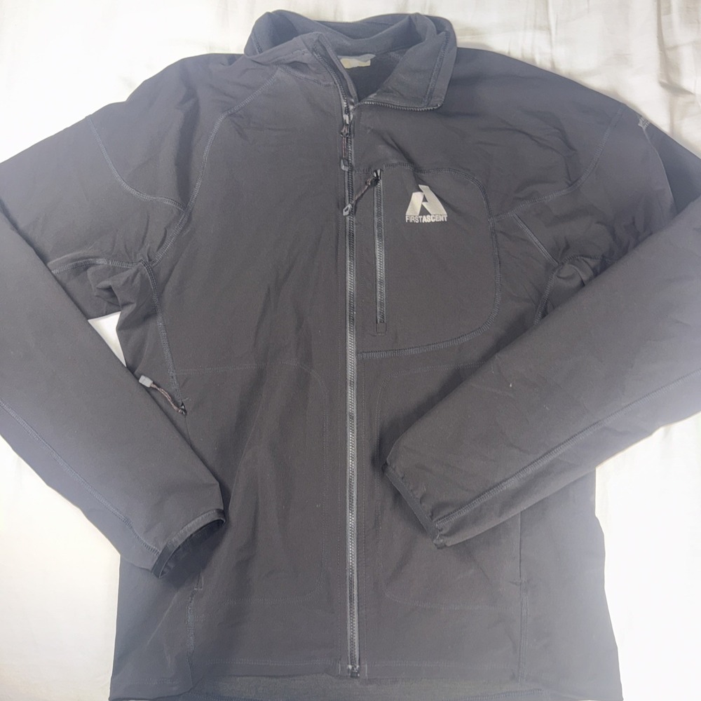 Eddie Bauer Jacket Mens Medium Black First Ascent Windbreaker Coat‎ Expedition